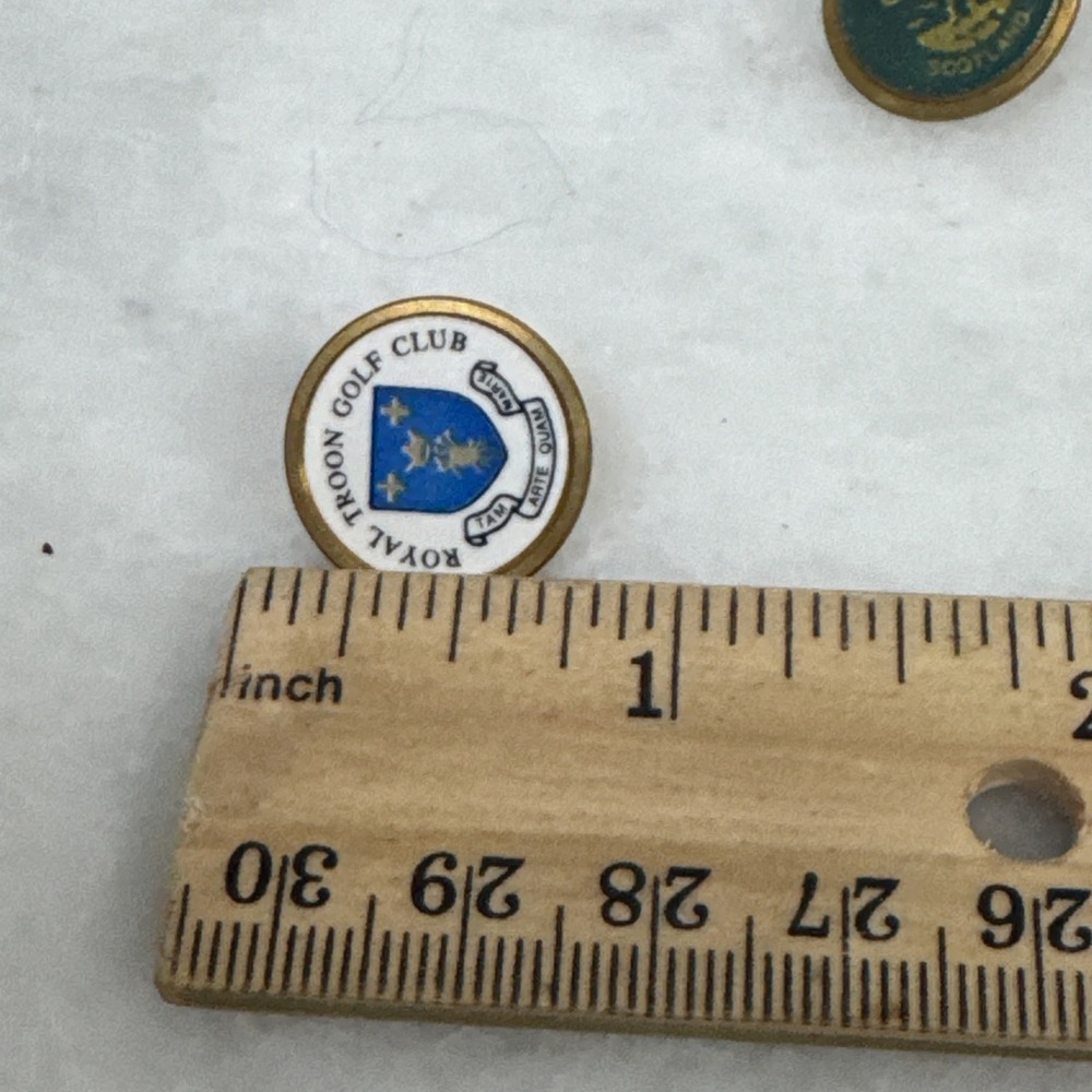 Vintage Golf Ball Marker Lot St Andrews Troon Muirfield Carnoustie Lot Of 6 - Picture 6 of 7